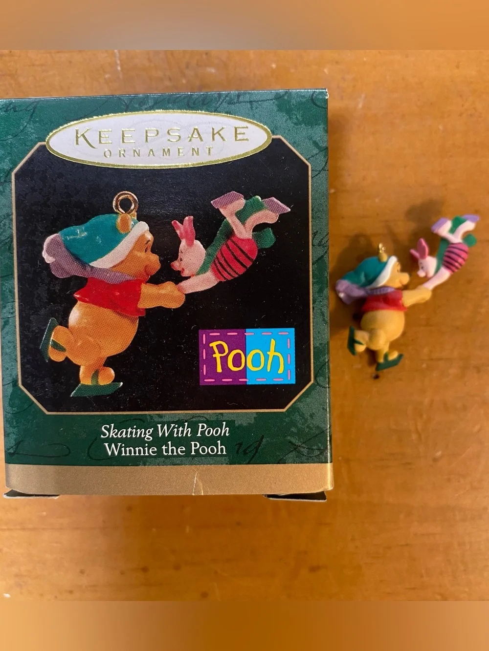 Hallmark Skating With Pooh Miniature Keepsake Ornament Disney Christmas Y2K 1999